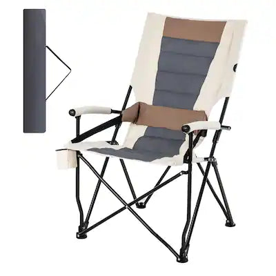 Costway - Camping Folding Chair w/ Cup Holder 330 LBS Load Capacity for Picnic Camping