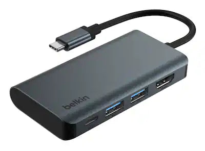 Belkin - USB-C Hub 4-in-1 Multi-Port Laptop Dock with 4K HDMI, Adapter with 100W Power Delivery - for Mac, PC, and More