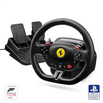 Thrustmaster - T98 Racing Wheel & Pedal Set for PS5, PS4 & PC – Officially Licensed by Ferrari, Gaming Steering Wheel,Driving Wheel Set