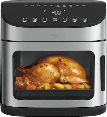 bella PRO - 12.6-qt. Air Fryer Oven: Air Fry, Roast, Broil, Bake, Dehydrate, Toast, Rotisserie + Keep Warm, Reheat & Pizza Functions