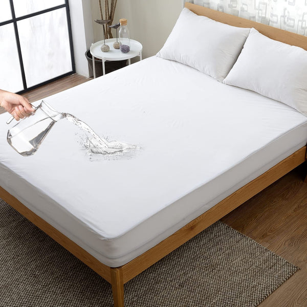 Cheer Collection - Waterproof Mattress Protector for Incontinence - Noiseless Breathable Stretch Mattress Cover (King Size - 76" x 80") - White