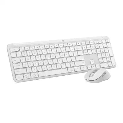 Logitech - MK955 Signature Slim Full-size Wireless Keyboard and Mouse Combo for Windows and Mac with Quiet Typing and Clicking