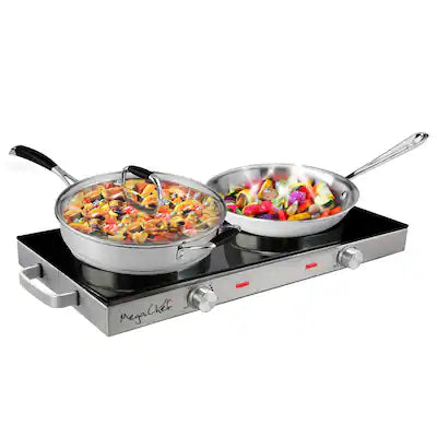 MegaChef - Ceramic Infrared Double Electric Cooktop