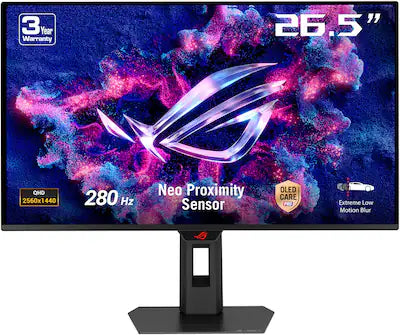 ASUS - ROG Strix 27" 2K OLED 280Hz 0.03ms Gaming Monitor with G-SYNC/FreeSync Premium Pro and HDR (DisplayPort, HDMI)