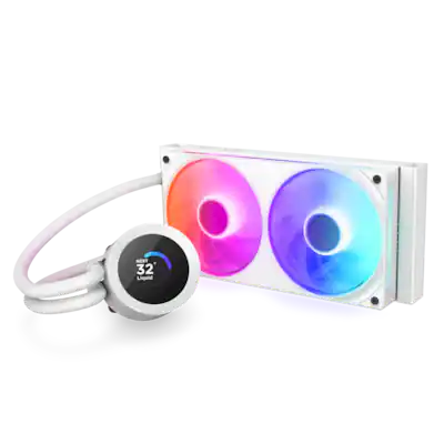 NZXT - Kraken Plus RGB 240mm Radiator CPU Liquid Cooler (1 x F240 RGB Core single-frame fan) with 1.54" Square LCD