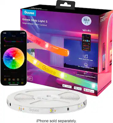 Govee - 49.2ft Wi-Fi RGBICW LED Strip Light