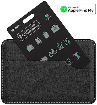 Zike - Apple Find My Certified SmartCard, Slim Wallet Tracker, IPX7 Waterproof, Wireless Rechargeable Bluetooth Item Finder