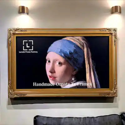 LAREDO FRAME FACTORY - 55 inch Handmade ornate Tv frame for Samsung The Frame tv and Frame Pro Model
