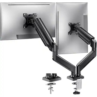 HUANUO - Dual Monitor Desk Mount with Gas Spring Arms