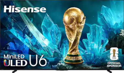 Hisense - 100" Class U6 MiniLED QLED UHD 4K HDR Glare-Free Smart Fire TV with Alexa+ (2026)
