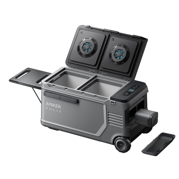 Anker - SOLIX Everfrost 2 Portable Electric Cooler/Freezer/Fridge,-4°F-68°F,58L 61QT w/288Wh Battery for RV,Camping,Fishing - Gray
