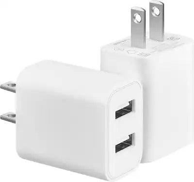 Best Buy essentials™ - 12W Dual-Port Wall Charger (2-pack) for Smartphones, Tablets, and Other USB Devices