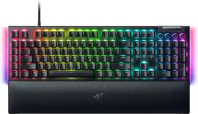 Razer - BlackWidow V4 Full Size Wired Mechanical Green Clicky Switch Gaming Keyboard with Chroma RGB Backlighting
