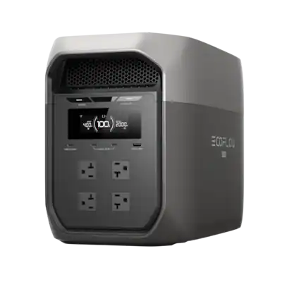 EcoFlow - DELTA 3 Max (2048 Wh Capacity) Portable Power Station,3400W Output with X-Boost,Solar Generator for Home Use/Camping