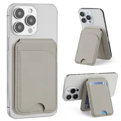 Alpha Digital - Magnetic Leather Wallet - MagSafe, Adjustable Phone Stand, Compatible w/ iPhone 12-17