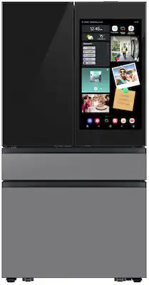 Samsung - Bespoke 23 cu. ft. Counter Depth 4-Door French Door Refrigerator with Family Hub 32" and AI Vision Inside