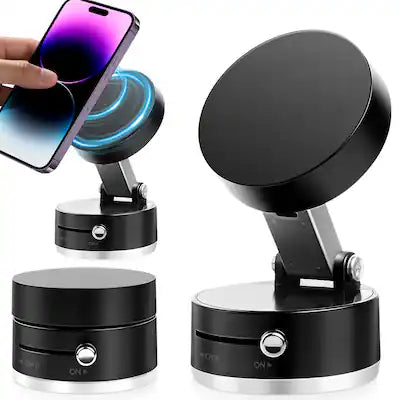 Vena - Phone Holder Car Mount, Magsafe Phone Mount with Locking Suction Cup and Magnetic Ring Foldable for Dashboard/Desk
