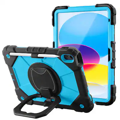 Vena - For Apple iPad A16 Case for Kids, iPad A16 10th/11th Case, 360° Rotating Hand Strap Stand Cover for iPad A16 10.9"