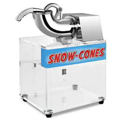 Costway - Electric Snow Cone Machine Ice Shaver Maker Shaving Crusher Dual Blades