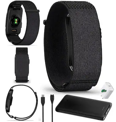 Garmin - CIRQA Activity And Fitness Tracker Smart Band Black (L-XL) Bundle Kit