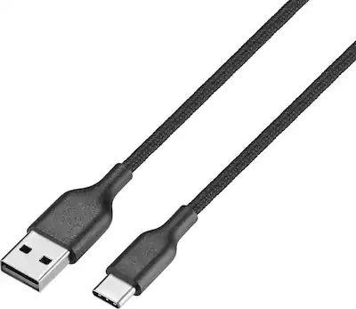 Best Buy essentials™ - 4' USB-C to USB Braided Charge-and-Sync Cable