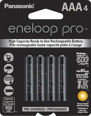 Panasonic - eneloop pro Rechargeable AAA Batteries (4-pack)