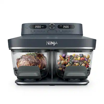 Ninja - CRISPi Pro 6-in-1 DualZone Glass Air Fryer, 8 quart, Dishwasher safe