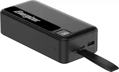 Energizer - MAX 30,000mAh 15W USB-C 3-Port Universal Portable Battery Charger/Power Bank w/ LCD screen for Smartphones & Accessories