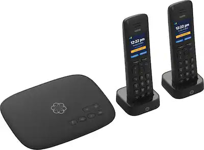 Ooma - Telo Air 2 Internet Home Phone Service with 2 Cordless Handsets
