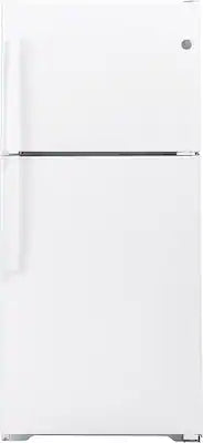 GE - 33 in. Wide 21.9 Cu. Ft. Top-Freezer Refrigerator with Garage Ready Performance