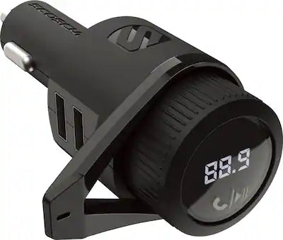Scosche - BTFREQ Bluetooth FM Transmitter Hands Free Car Kit w/ Dual USB ports V5.0