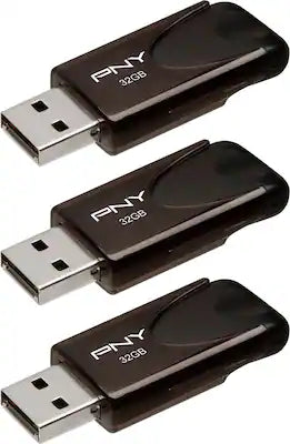 PNY - 32GB Attaché 4 Type A USB 2.0 Flash Drive 3-Pack
