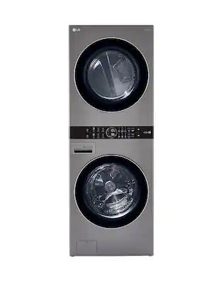 LG - 4.5 Cu. Ft. HE Smart Front Load Washer and 7.4 Cu. Ft. Electric Dryer WashTower with Steam and Built-In Intelligence