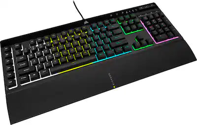 CORSAIR - K55 RGB Pro Full-size Wired Dome Membrane Gaming Keyboard with Elgato Stream Deck Software Integration