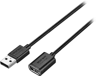 Best Buy essentials™ - 12' USB 2.0 A-Male to A-Female Extension Cable