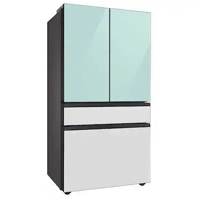 Samsung - 36 in. Wide BESPOKE 23 cu. ft. 4-Door French Door Counter Depth Smart Refrigerator with Beverage Center