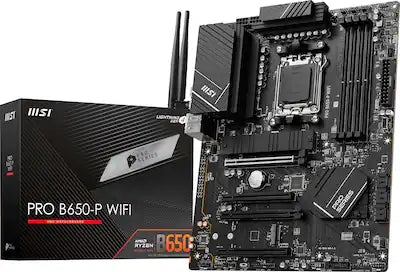 MSI - PRO B650-P WIFI (Socket AM5) AMD B650 ATX DDR5 Wi-Fi 6E Motherboard