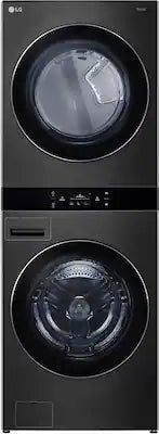 LG - 5.0 Cu. Ft. HE Smart Front Load Washer and 7.4 Cu. Ft. Gas Dryer WashTower with Steam and Center Control