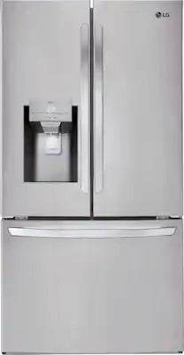 LG - 36-in Wide 27.7 Cu. Ft. French Door Smart Refrigerator with External Ice and Water
