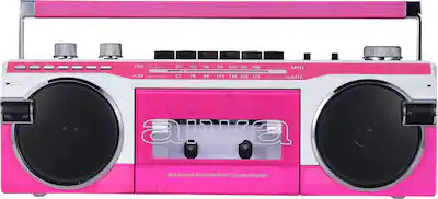 Aiwa - StreetJam Retro Bluetooth Boombox with CD Player, AM/FM Analog Tuner, USB and SD Card Inputs