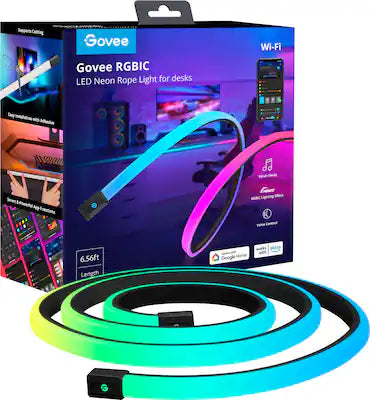 Govee - RGBIC LED Neon Rope Light for Desks 6.5ft