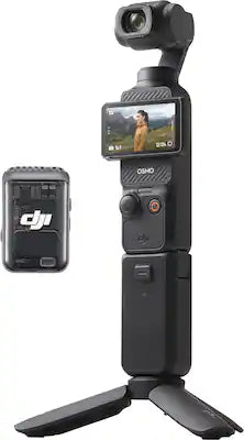 DJI - Osmo Pocket 3 Creator Combo 3-Axis Stabilized 4K Vlog Camera with Rotatable Touchscreen