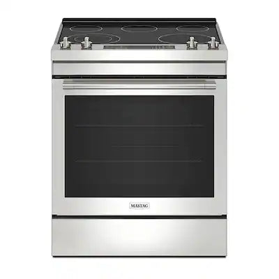 Maytag - 30 in. Wide 5 element 6.4 cu. ft. Slide-In Electric Range with Air Fry