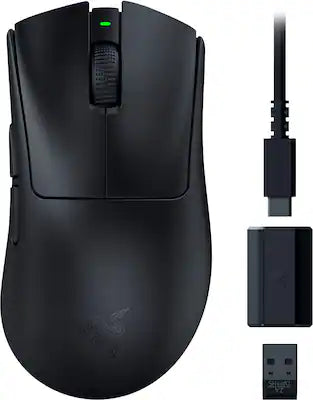 Razer - DeathAdder V3 HyperSpeed Lightweight Bluetooth Optical Gaming Mouse for PC with 100 Hour Battery