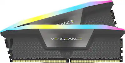 CORSAIR - VENGEANCE RGB 32GB (2x16GB) DDR5 6000MHz C30 AMD EXPO & Intel XMP UDIMM Desktop Memory