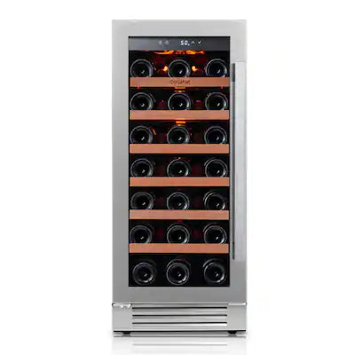 Ca'Lefort - Wine Fridge, 15 Inch Wine Refrigerator, 33-bottle Wine cooler,40-65°F,3 color LED,built-in/freestanding , For Home Bar