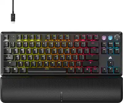 CORSAIR - K70 PRO TKL Wired Magnetic Hall Effect Programmable Gaming Keyboard with Rapid Trigger