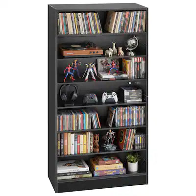 VEVOR - Media Storage Cabinet, 7-Tier DVD Shelf Organizer, 27.56 x 11.81 x 55.12 in Multimedia Storage Organizer for CDs, DVDs