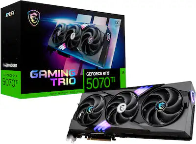 MSI - NVIDIA GeForce RTX 5070 Ti 16G GAMING TRIO OC 16GB GDDR7 PCI Express Gen 5 Graphics Card