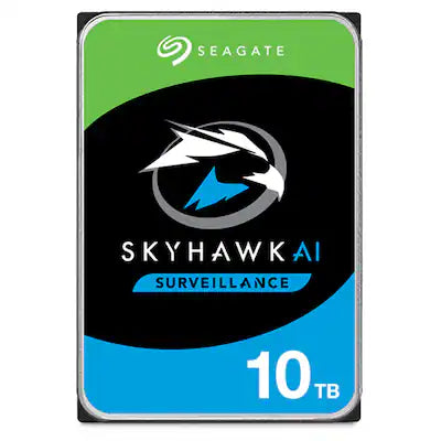 Seagate - SkyHawk AI Surveillance 10TB 3.5" Internal Hard Drive, SATA 6GB/s, 7200RPM